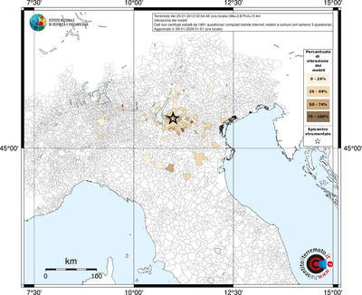 Mappa territorio comunale con almeno 3 questionari