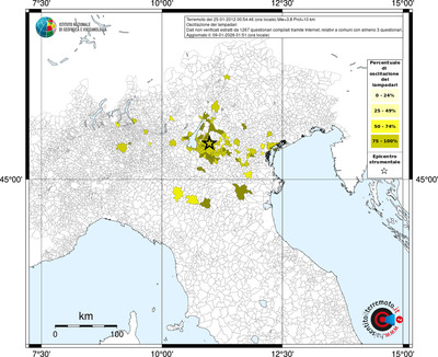 Mappa territorio comunale con almeno 3 questionari