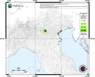 Mappa territorio comunale con almeno 3 questionari