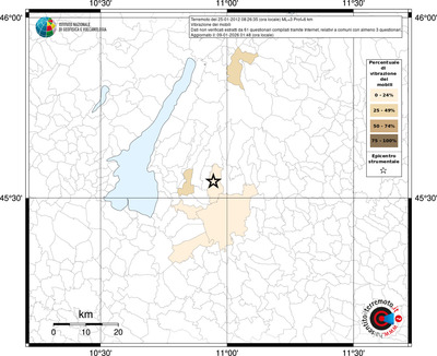 Mappa territorio comunale con almeno 3 questionari