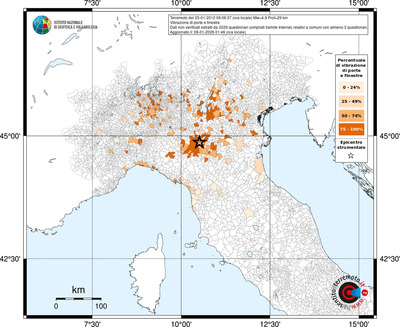 Mappa territorio comunale con almeno 3 questionari