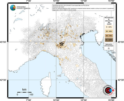 Mappa territorio comunale con almeno 3 questionari