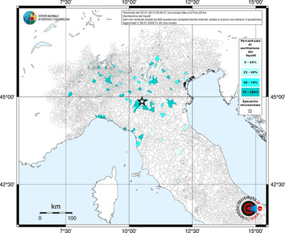 Mappa territorio comunale con almeno 3 questionari