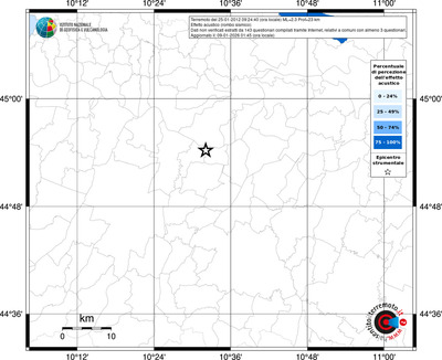 Mappa territorio comunale con almeno 3 questionari
