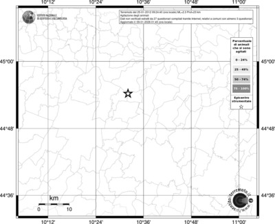 Mappa territorio comunale con almeno 3 questionari