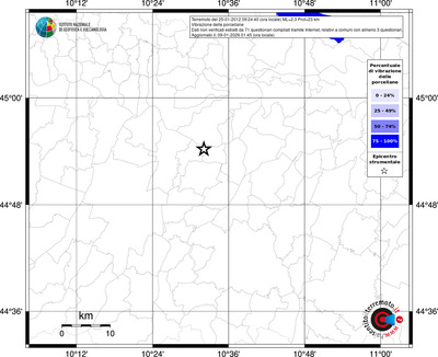 Mappa territorio comunale con almeno 3 questionari