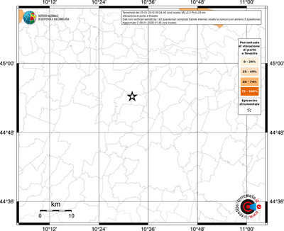 Mappa territorio comunale con almeno 3 questionari