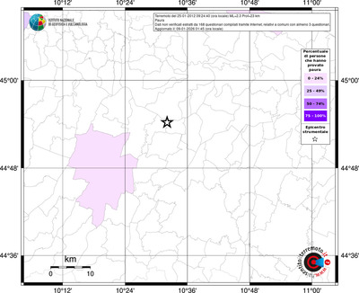Mappa territorio comunale con almeno 3 questionari