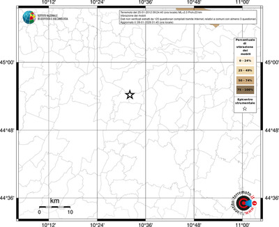 Mappa territorio comunale con almeno 3 questionari