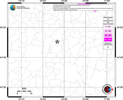 Mappa territorio comunale con almeno 3 questionari