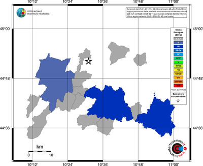 Mappa EMS - territori comuni
