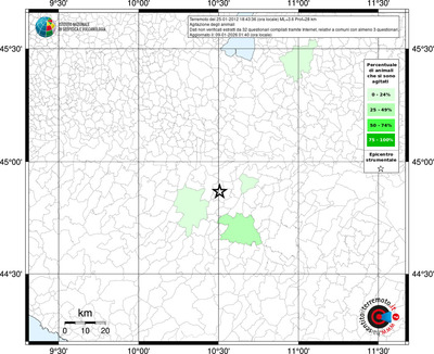 Mappa territorio comunale con almeno 3 questionari