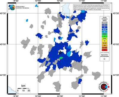 Mappa EMS - territori comuni