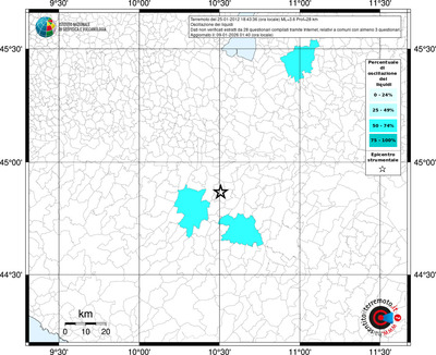 Mappa territorio comunale con almeno 3 questionari