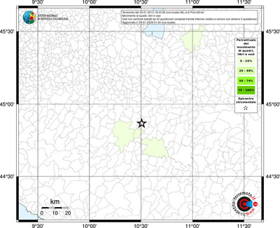 Mappa territorio comunale con almeno 3 questionari