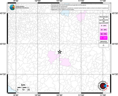 Mappa territorio comunale con almeno 3 questionari