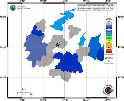 Mappa EMS - territori comuni