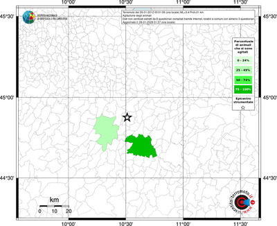 Mappa territorio comunale con almeno 3 questionari