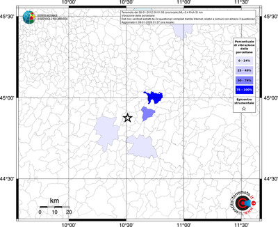 Mappa territorio comunale con almeno 3 questionari