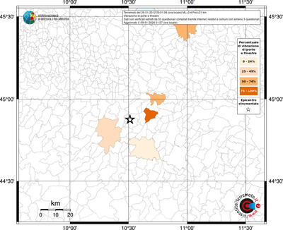 Mappa territorio comunale con almeno 3 questionari