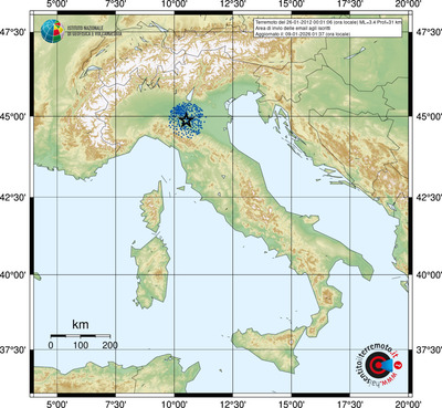 Area di invio delle email agli iscritti