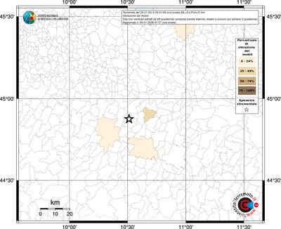 Mappa territorio comunale con almeno 3 questionari