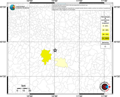 Mappa territorio comunale con almeno 3 questionari