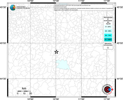 Mappa territorio comunale con almeno 3 questionari
