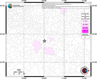 Mappa territorio comunale con almeno 3 questionari