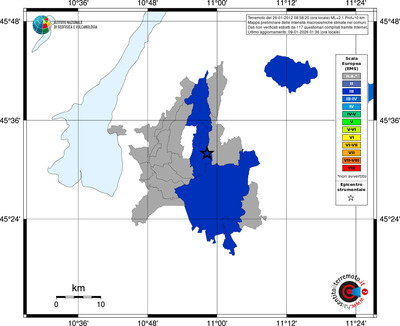 Mappa EMS - territori comuni