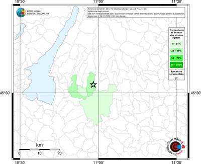 Mappa territorio comunale con almeno 3 questionari