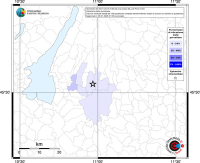 Mappa territorio comunale con almeno 3 questionari