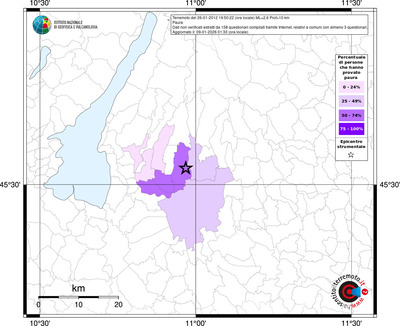 Mappa territorio comunale con almeno 3 questionari