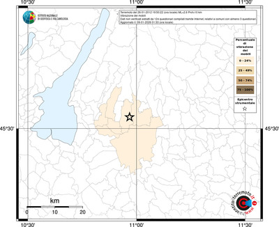 Mappa territorio comunale con almeno 3 questionari