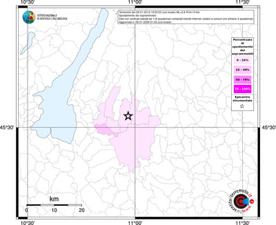 Mappa territorio comunale con almeno 3 questionari