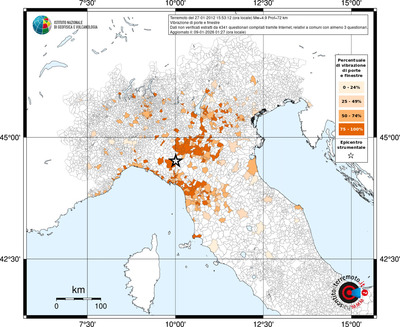Mappa territorio comunale con almeno 3 questionari