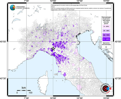 Mappa territorio comunale con almeno 3 questionari