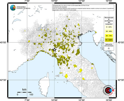 Mappa territorio comunale con almeno 3 questionari