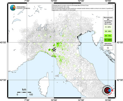 Mappa territorio comunale con almeno 3 questionari