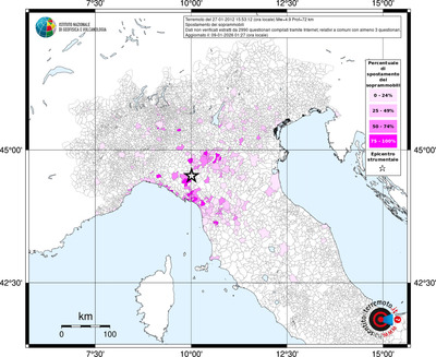 Mappa territorio comunale con almeno 3 questionari