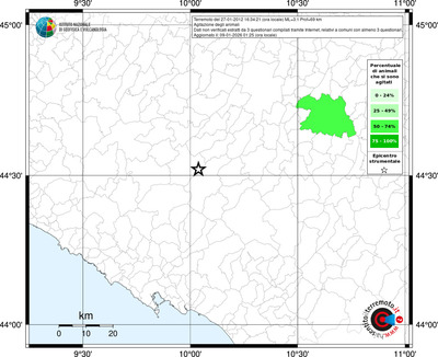 Mappa territorio comunale con almeno 3 questionari