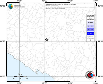 Mappa territorio comunale con almeno 3 questionari