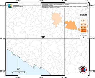Mappa territorio comunale con almeno 3 questionari