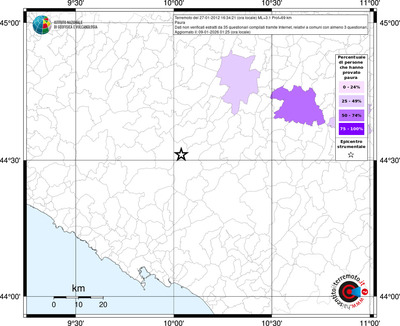 Mappa territorio comunale con almeno 3 questionari