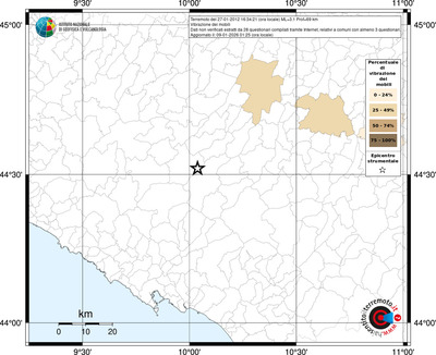 Mappa territorio comunale con almeno 3 questionari