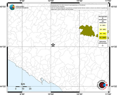 Mappa territorio comunale con almeno 3 questionari