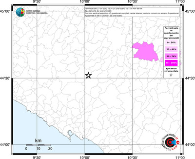 Mappa territorio comunale con almeno 3 questionari