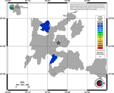Mappa EMS - territori comuni