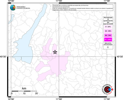 Mappa territorio comunale con almeno 3 questionari
