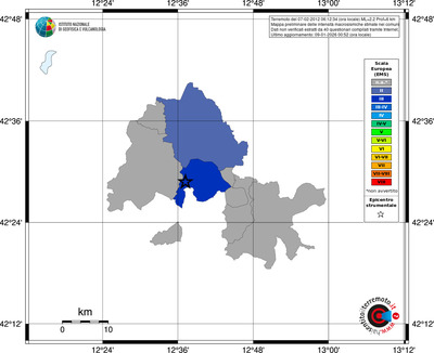 Mappa EMS - territori comuni
